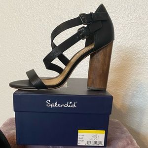 Splendid Blair Wood Block Heel Sandals Size: 8.5